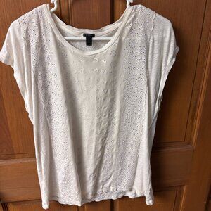 J.Crew Cream Top Top Size L in Great Shape!
